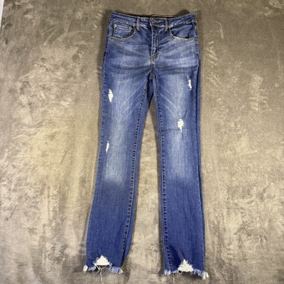 Risen Distressed Frayed Women s Jeans  5