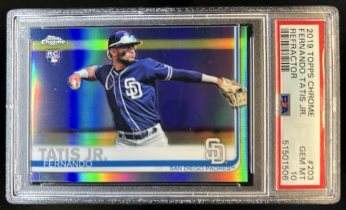 2019 Topps Chrome Fernando Tatis Jr. Refractor Rookie RC #203 Padres PSA 10