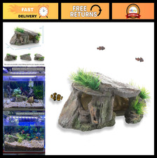Betta Fish Cave Hideout Aquarium Decor Natural Stone Look Shelter for Small Ta