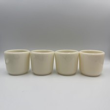 Vintage Corning Milk Glass Custard Cups Ramekins Glasses Set 4 White Made in USA