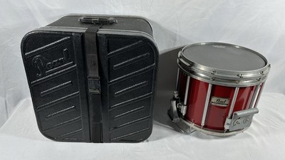 Pearl 14  Marching Percussion Snare Drum Red Remo Falams XT Suede Max Heads.NICE