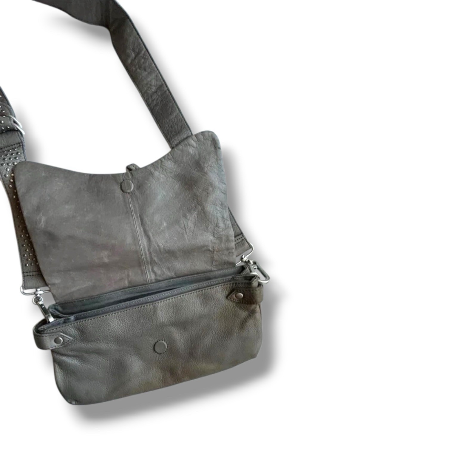 Liebeskind shoulder bag shoulder bag real leather gray image 9