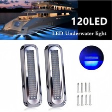 120led Underwater Boat Lights 316 Stainless Steel Trim IP68 Waterproof Surfac...