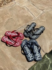 HAVAIANAS TOP LOGOMANIA FASHION FLIP FLOPS RUBBER THONG SANDALS Sz39-40 US 7/8
