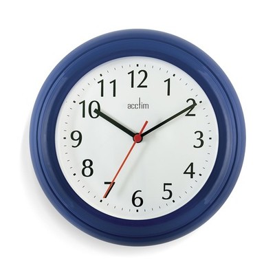 Acctim Wycombe Küchen-Wanduhr 22,5 cm L x B x H, blau 