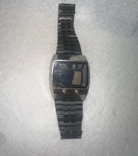 Vintage 1975 Seiko 0634-5019 Quartz LC Chronograph Digital Watch