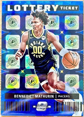 Bennedict Mathurin /75 RC 2022/23 Contenders Optic LT BLUE ICE #6 Rookie SP  