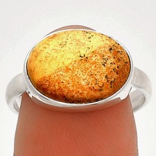 Natural Picture Jasper 925 Sterling Silver Ring s.8 Jewelry R-1057