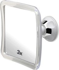 3X Magnifying Shower Mirror for Fogless Shaving with Suction Cup, Shatterproof S