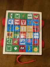 Wooden Alphabet Blocks Learn And Play Missing The N