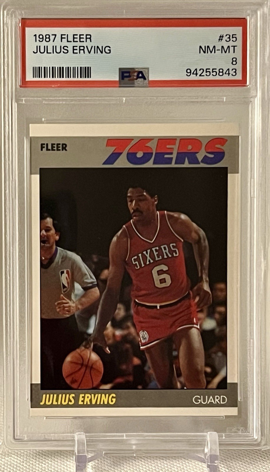1987-88 Fleer #35 Julius Erving PSA 8