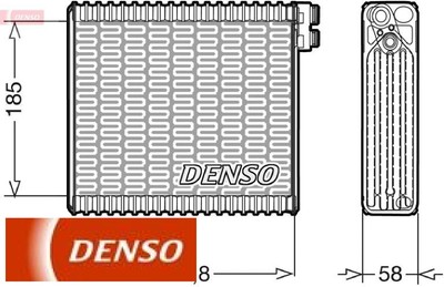 DENSO DEV09011 Verdampfer für Klimaanlage Klimaverdampfer Verdampfer für Fiat 