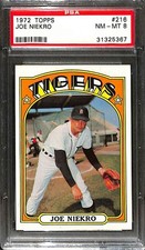 1972 Topps #216 JOE NIEKRO PSA 8 NM-MT 31325367 