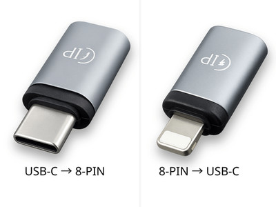 USB C 8 Pin Adapter OTG Daten USB Typ C Stecker Buchse für iPhone Apple