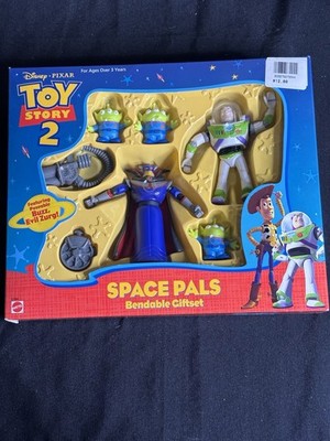 Mattel Toy Story 2 Buzz Lightyear & Evil Zurg Bendable Giftset Pixar HARD 2 FIND