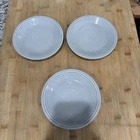 Set Of 3 Fiestaware  7 1/4” Salad Plate Pearl Gray Fiesta HTF Retired Color *