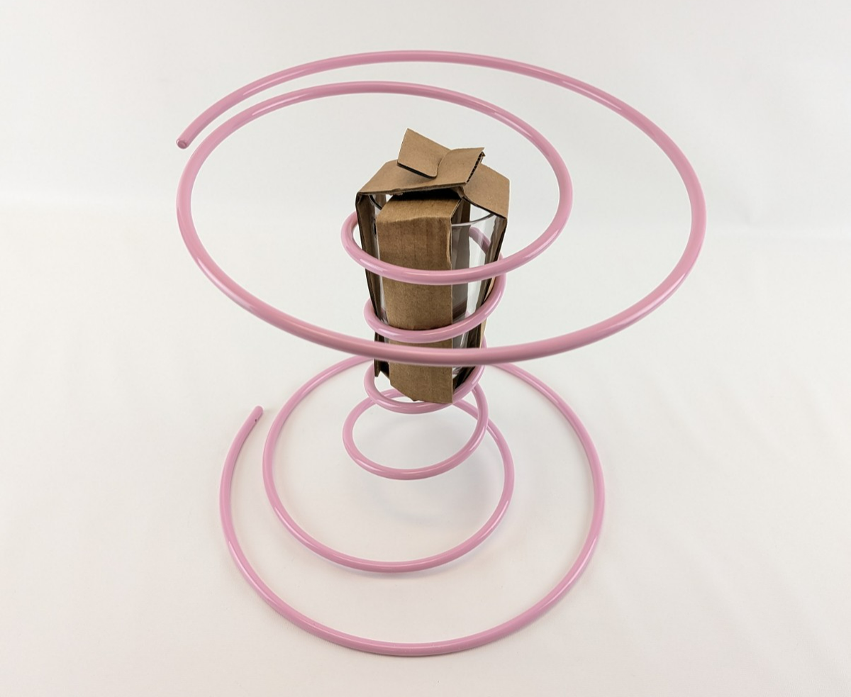 IKEA Gustaf Westman VINTERFINT Pink Spiral Vase 12¼