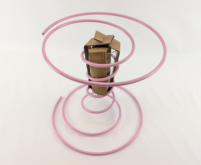 IKEA Gustaf Westman VINTERFINT Pink Spiral Vase 12¼
