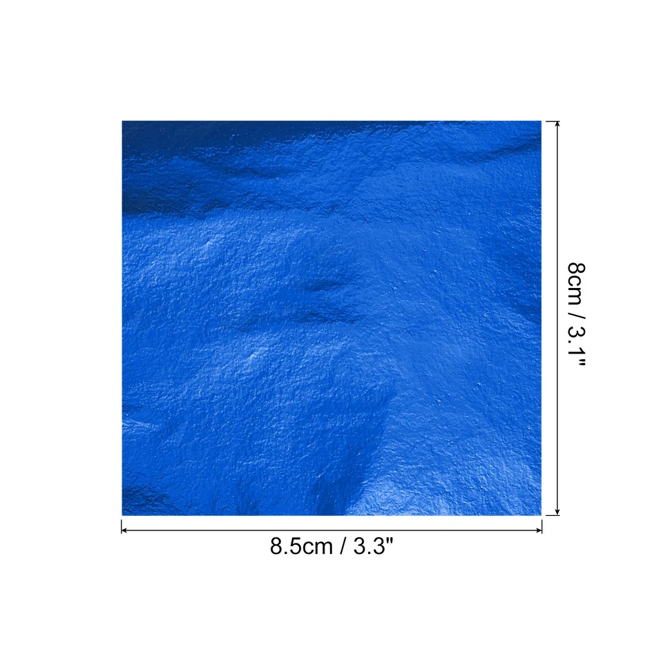 Gold Leaf Foil Sheet, Blue Leaf Papers, 3.3 Inch x 3.1 Inch 200 Pcs - image 2 of 4