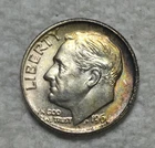 Beautiful 🌈  Tone 1961 D Roosevelt Silver Dime. Estimated Uncirculated 65 A1362
