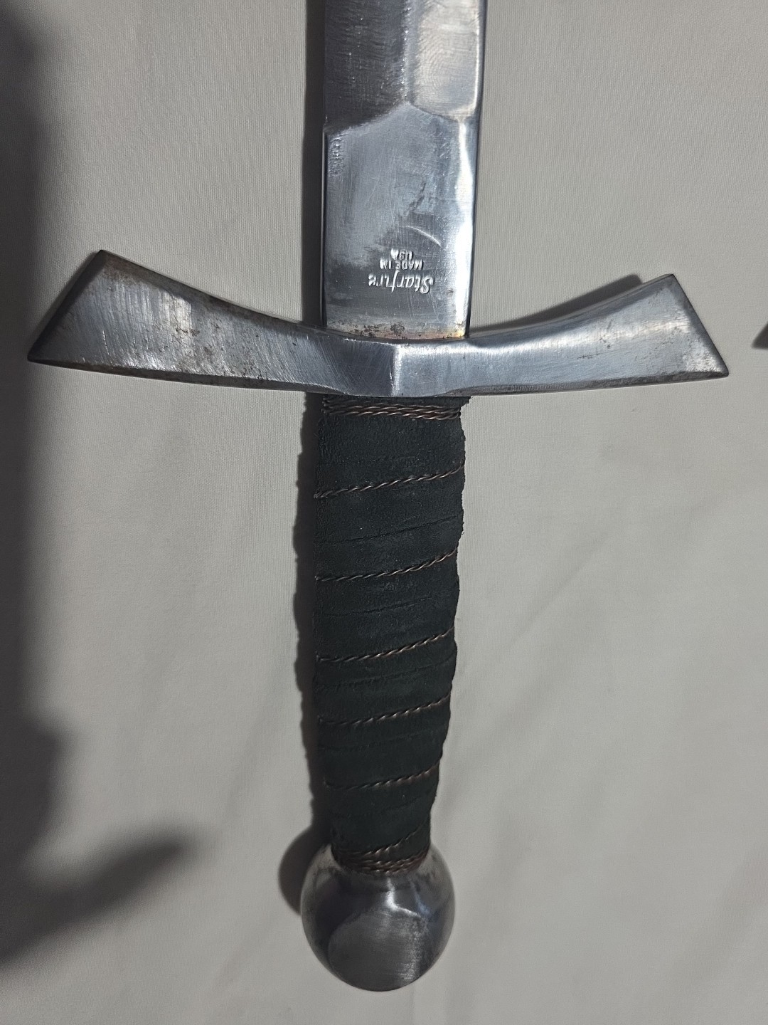 Vintage Starfire 20” Dagger w/ Leather Sheath. Made In USA. 1lbs.14.1oz