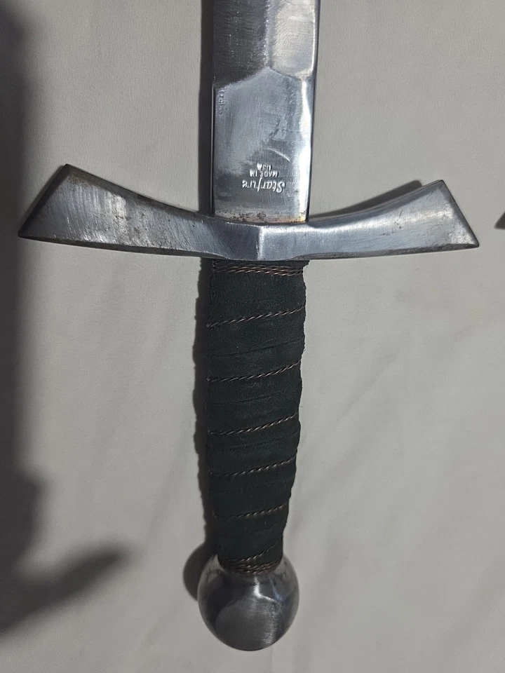 "Daga Starfire vintage de 20"" con funda de cuero". Hecho en USA. 1 lb 14,1 oz Foto 3 de 4