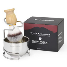 Shaving Brush Set for Men, 3 In1 Shaving Kit Includes Nylon Badger Hair Shaving