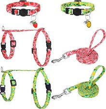 2 Pack Cat Harness and Leash, Escape Proof Adjustable Kitten Harness with Lea...