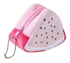 Cute Zipper Strawberry Slice Coin Purse Soft Plush