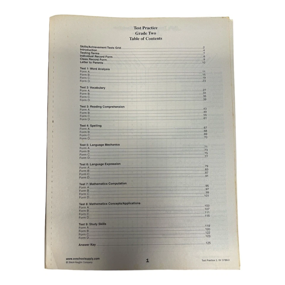Test Practice Grade 2~Steck-Vaughn~1999 Paperback~Standardized Testing ~ T5 13 - Image 3 of 4