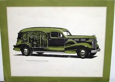 1971 1938 Superior Funeral Car Hearse Info Sheet Cadillac Pontiac