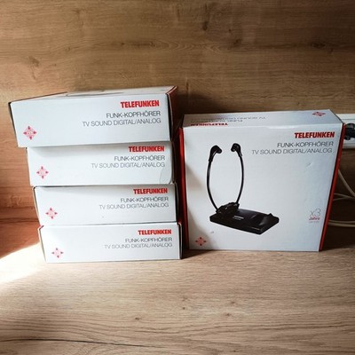 Telefunken Funk-Kopfhörer TV Sound Digital 2,3 MHz Tv Hörgerät B-Ware
