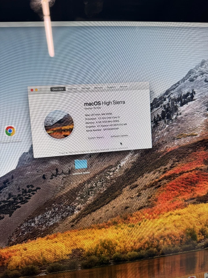 Apple iMac A1312 Mid 2010 i3 3.2Ghz 27" - 512GB HD 8GB RAM - Image 2 of 3