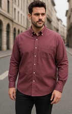 Eddie Bauer Men  s XL Relaxed Fit Wrinkle Resistant Button Down Prep Dress Shirt