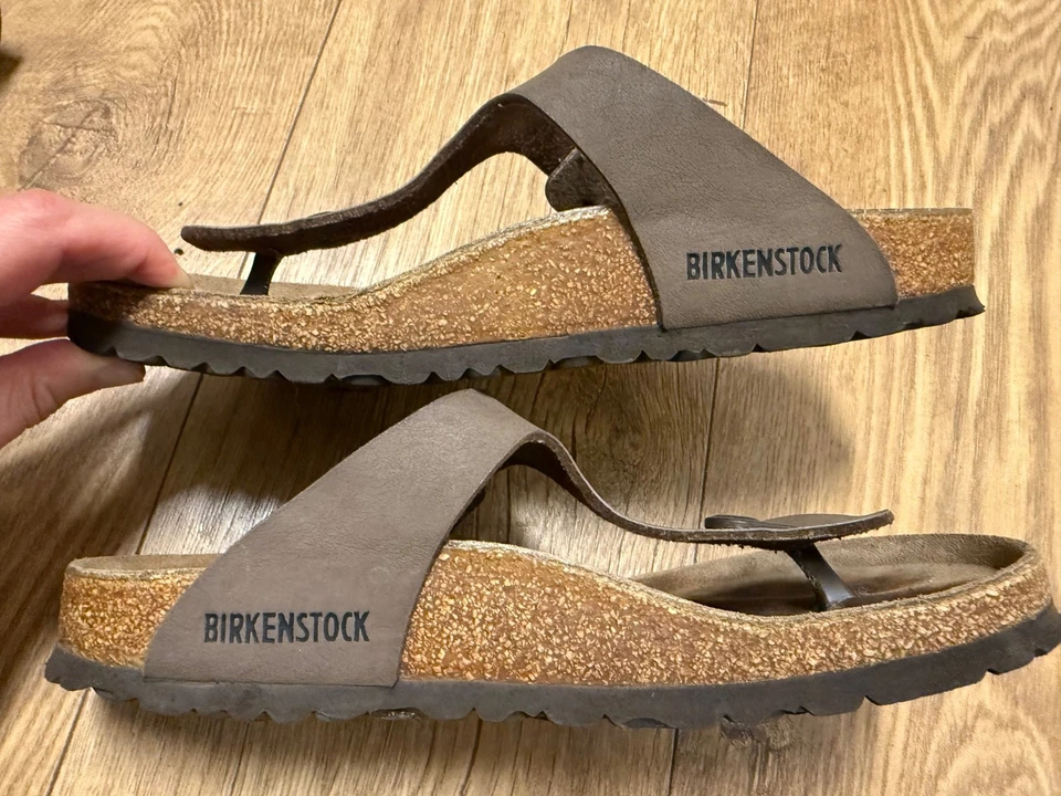Birkenstock Gizeh Birko-Flor Nubuck Unisex Adults Sandals - UK 5, Mocha, photo 4 of 5