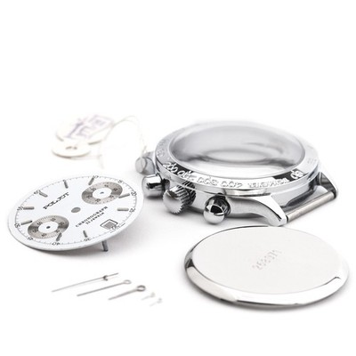 Original Case Set Poljot 3133 Chronograph Set: Dial, 5 Hands, Back