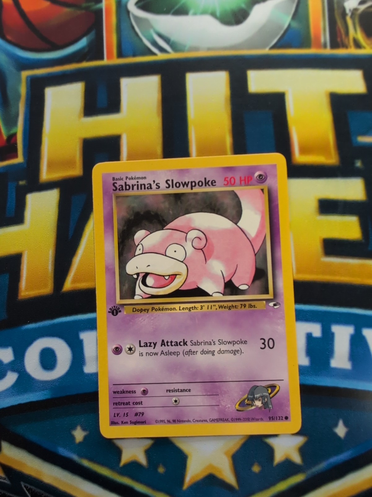 Pokemon Gym Heroes Sabrina's Slowpoke 95/132 Common 1st Edition