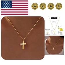 Cross Necklace for Women Girls, Dainty 14K Gold Silver Plated Cross Choker Pe...