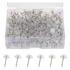 300 Pcs Push Pins Clear Thumb Tacks Pins Clear Flat Head Thumb Tacks Thumb