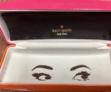 PREOWNED KATE SPADE HARD GLASSES CASE WITH LENS CLEANER CLOTH