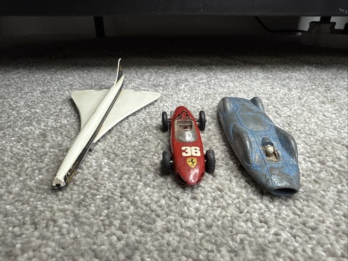 CORGI TOYS JOBLOT VINTAGE PRESSOFUSO PACCHETTO VEICOLI FERRARI BLUEBIRD CONCORDE - Foto 2 di 15