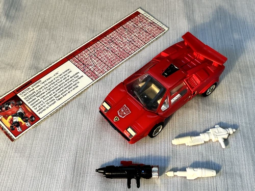 Sideswipe G1 Transformers 1984 Hasbro Action Figure -Near Complete