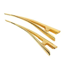 2 Pack Strong Gold Bite Force Alligator Metal Hair Clips 5.3" Large Duckbill ...
