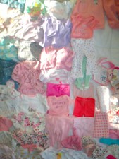 Huge 95 pc Baby Girl Clothes Newborn  0-3,3 mo Onepiece Sleepers Bundle Lot