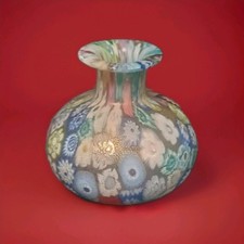 Beau Vase Miniature Murano d'Andrea Boscolo Verrerie Millefiori Artistique
