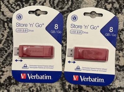 Verbatim Corporation 95507 8Gb Flash Drive Usb 2.0 Store N Go Red (2 PACK)
