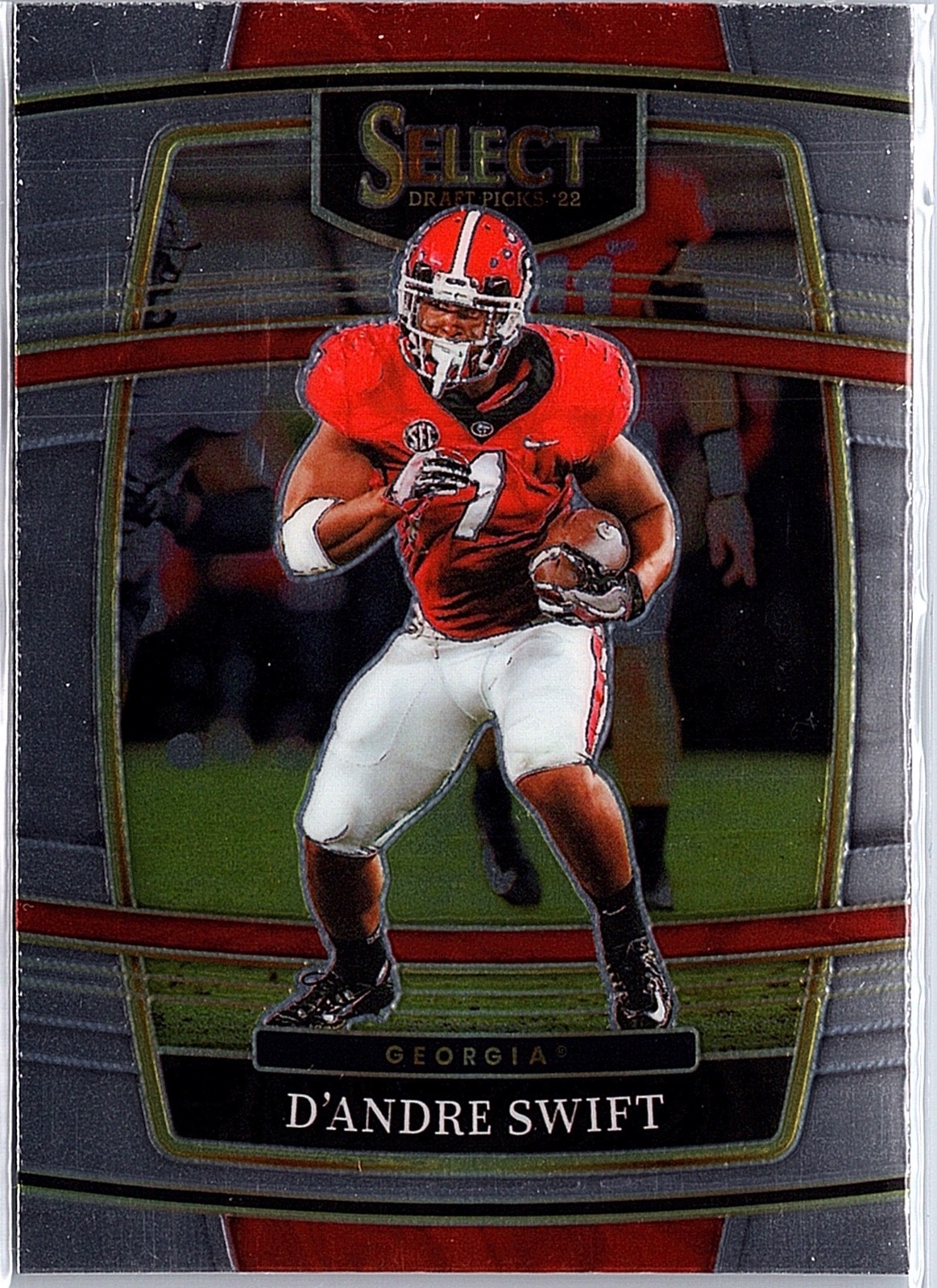 2022 Panini Select Draft Picks Concourse D'Andre Swift #35 Silver Prizm Bulldogs