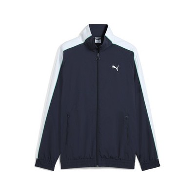 PUMA T7 Oversized Full Zip Track Jacket Mens Blue Casual Athletic Outerwear 6295