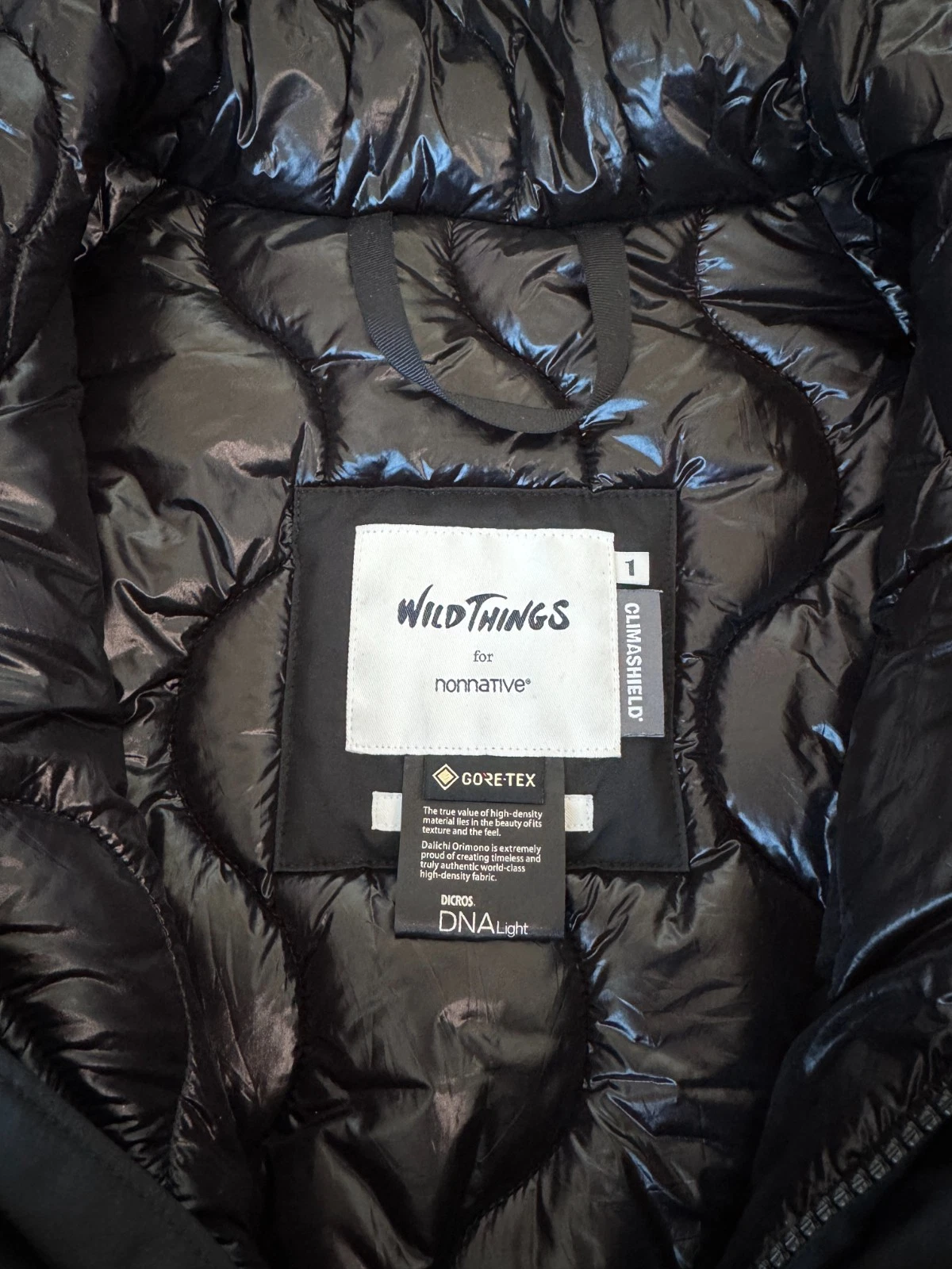 WILD THINGS x nonnative DENALI Gore-Tex 3L Insulated Jacket Black Size 1 NN-JU42 image 6
