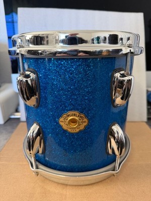 Slingerland HSS 90s/Studioking clone 8x8 Tom Blue glass glitter Excellent cond!